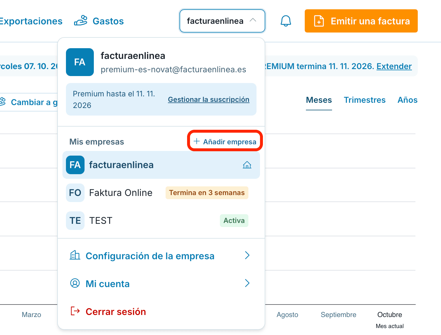 Añadir empresa preview