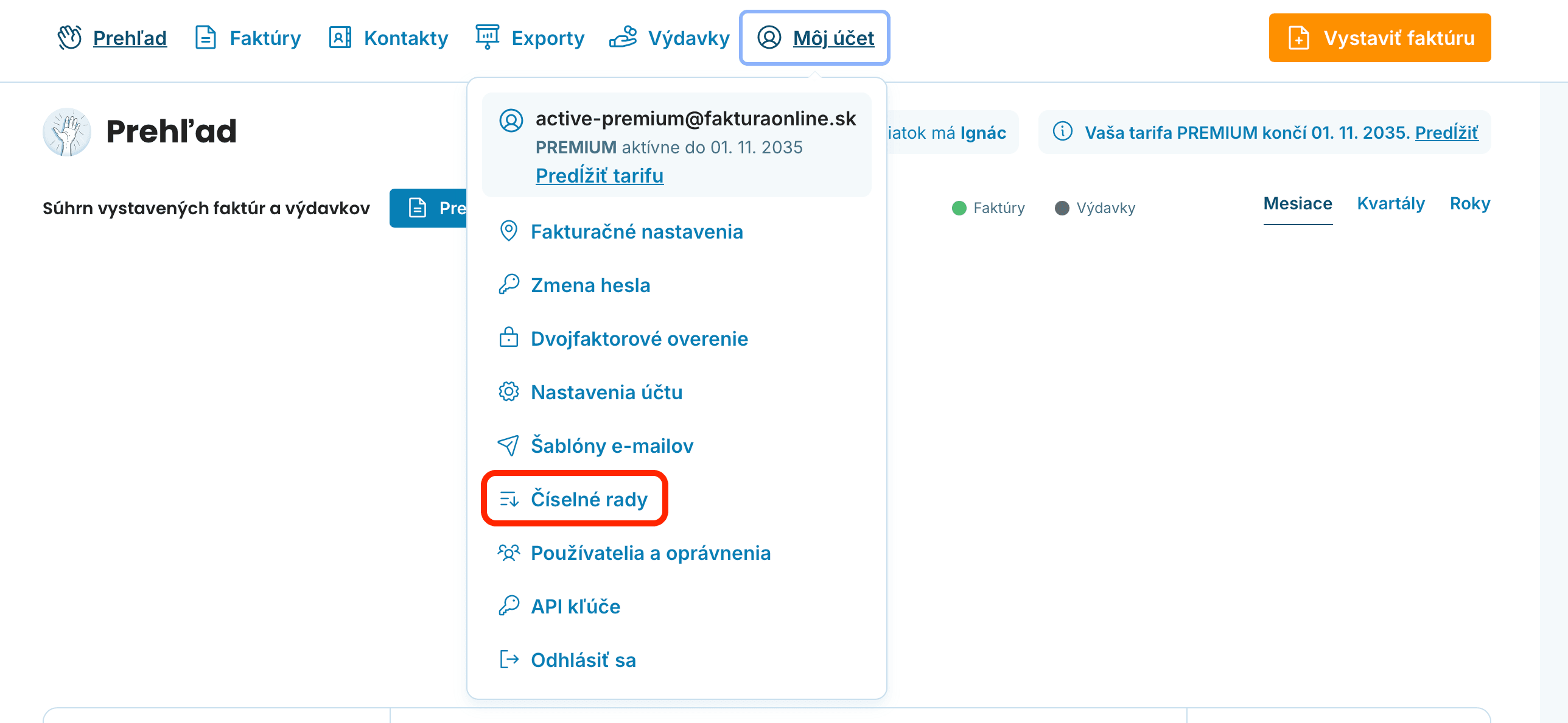 Číselné rady preview