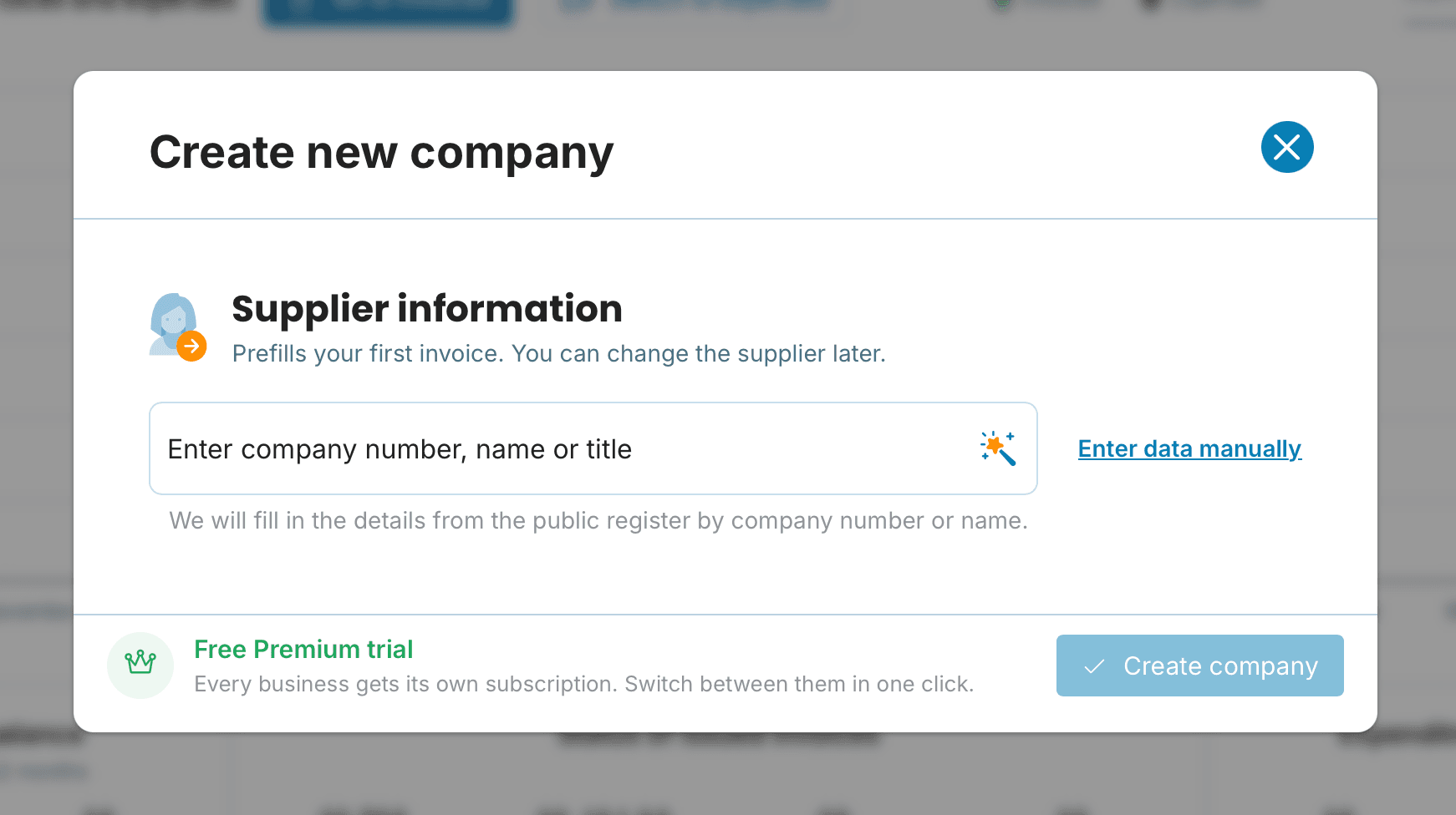 Create company preview
