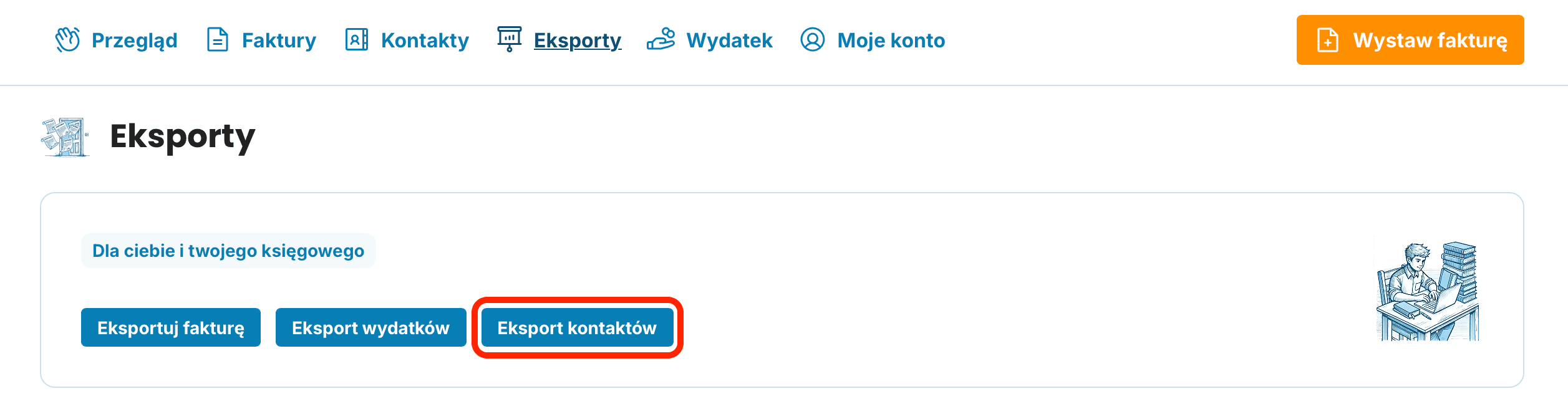 Eksport kontaktów preview