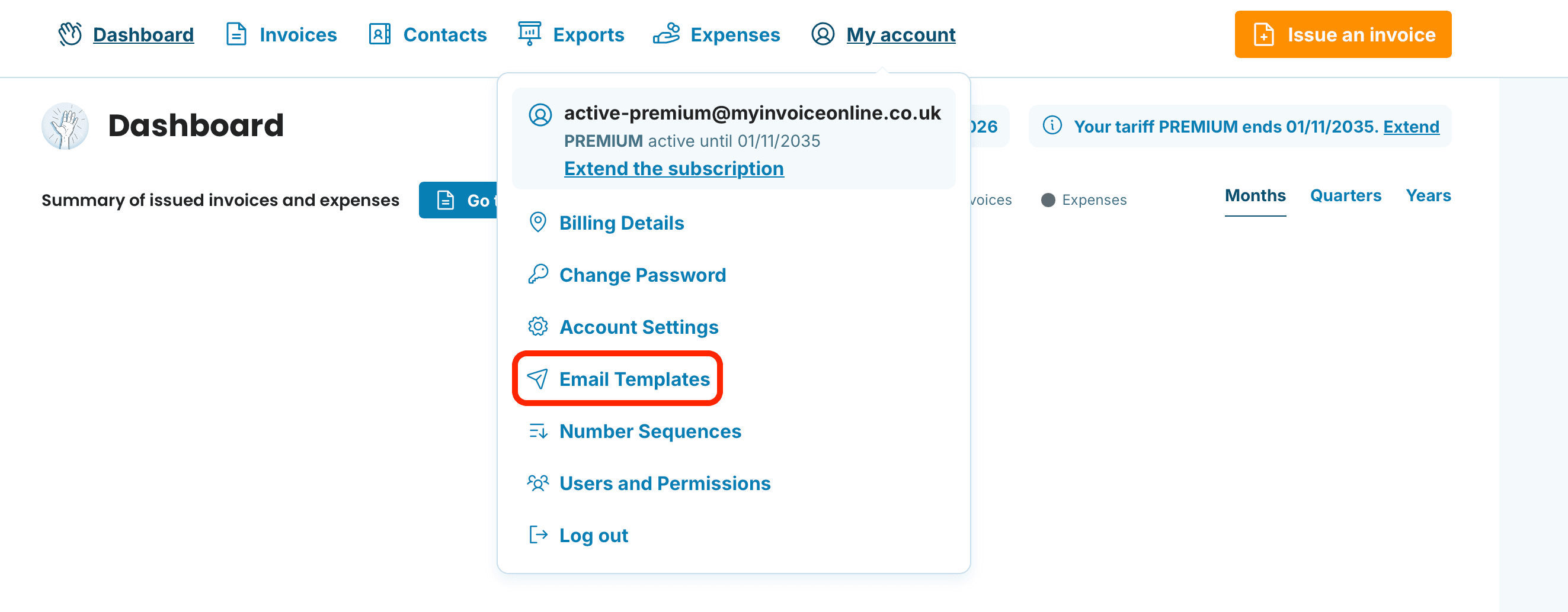 Email Templates preview