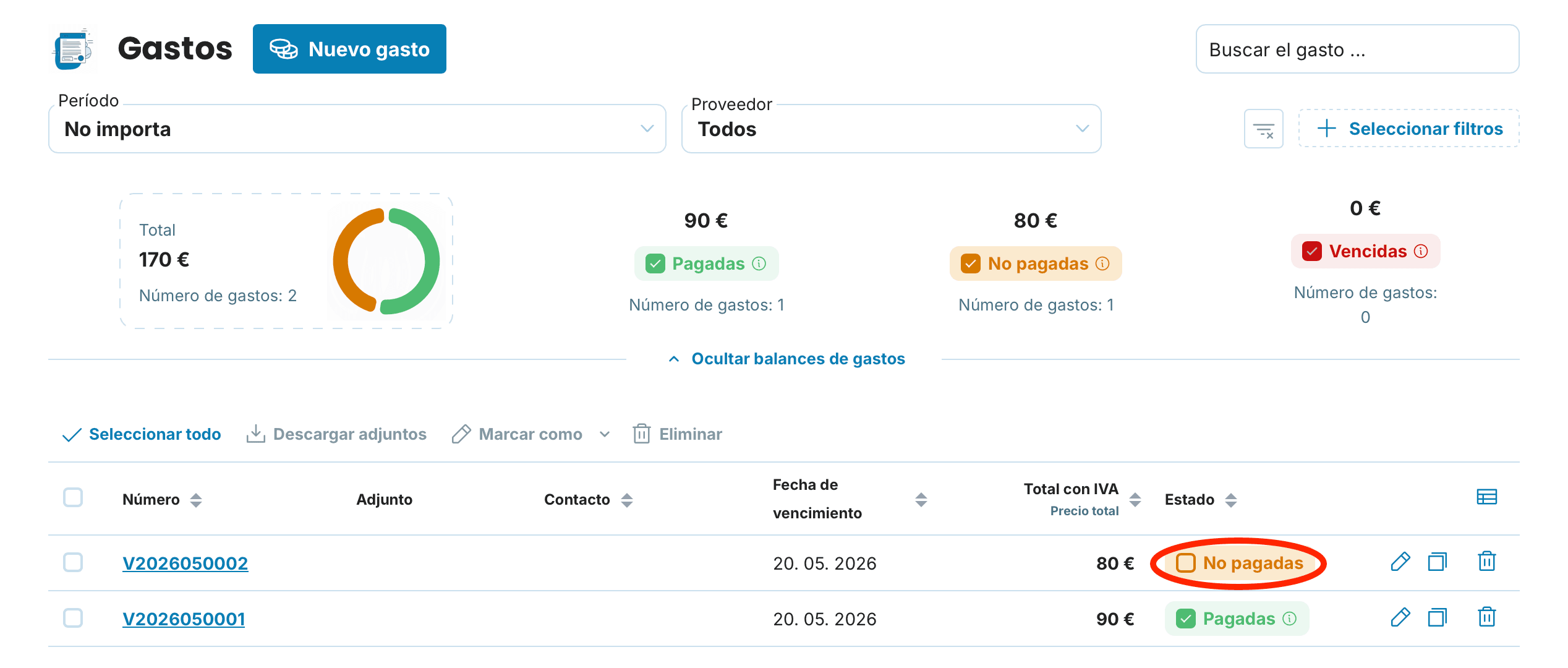 Estado gastos preview