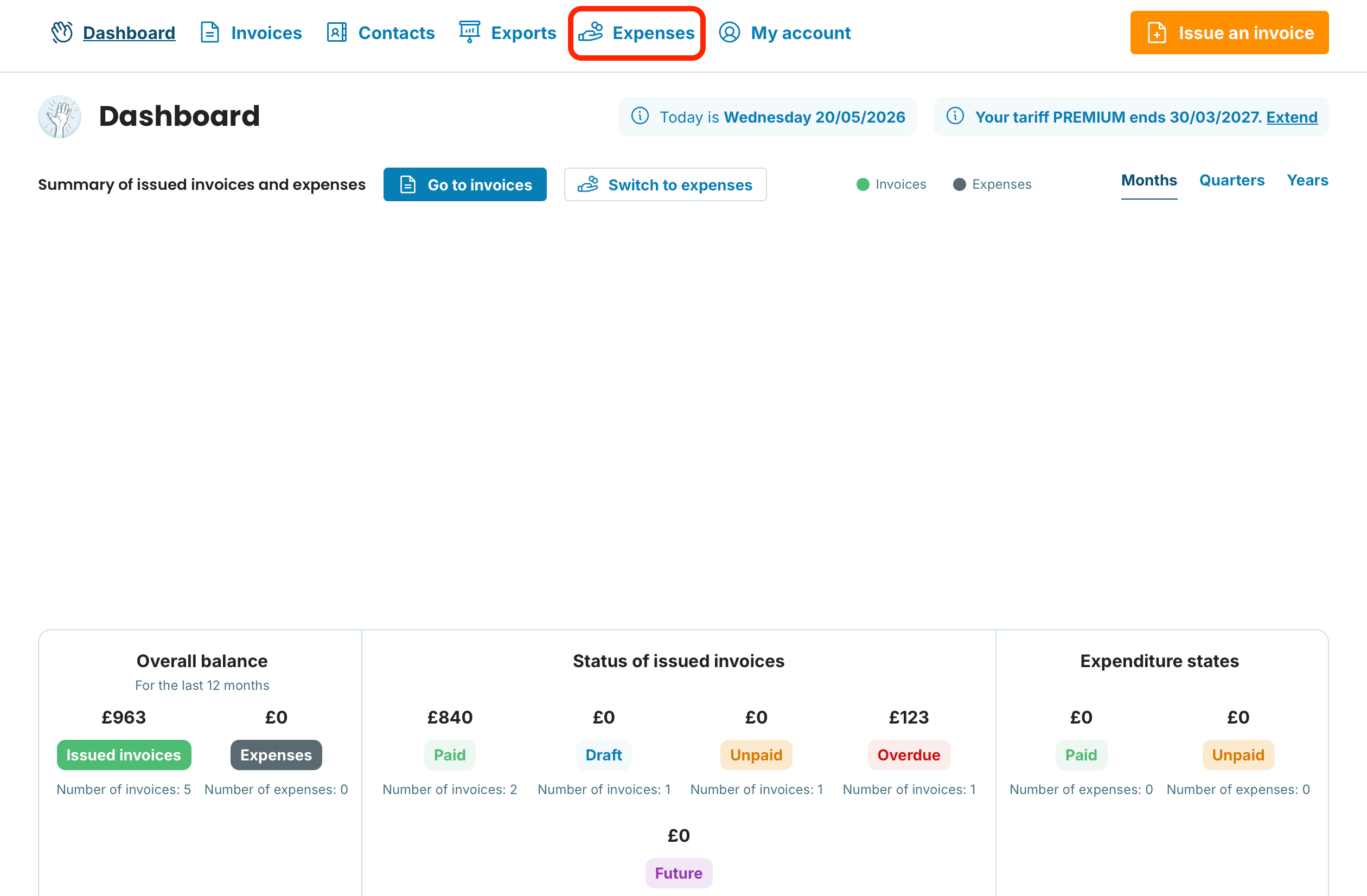 Expenses preview