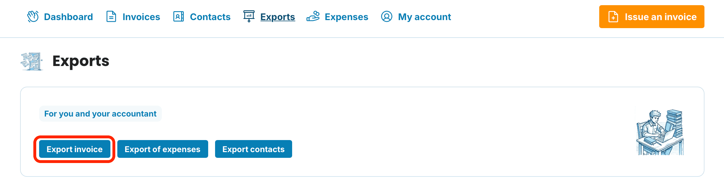 Export Invoice preview