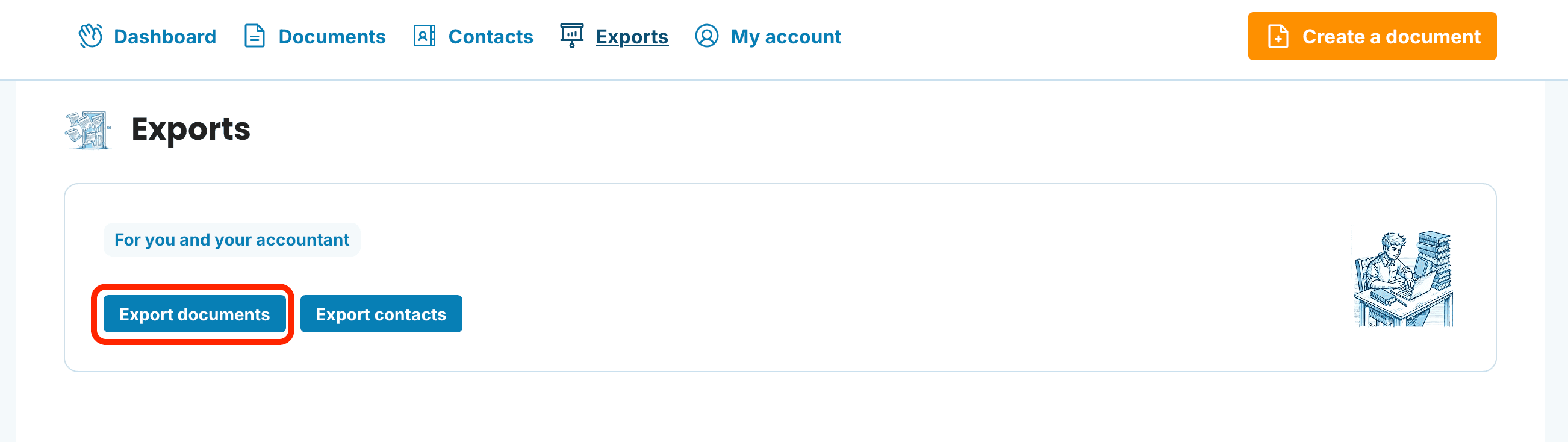 Export documents preview