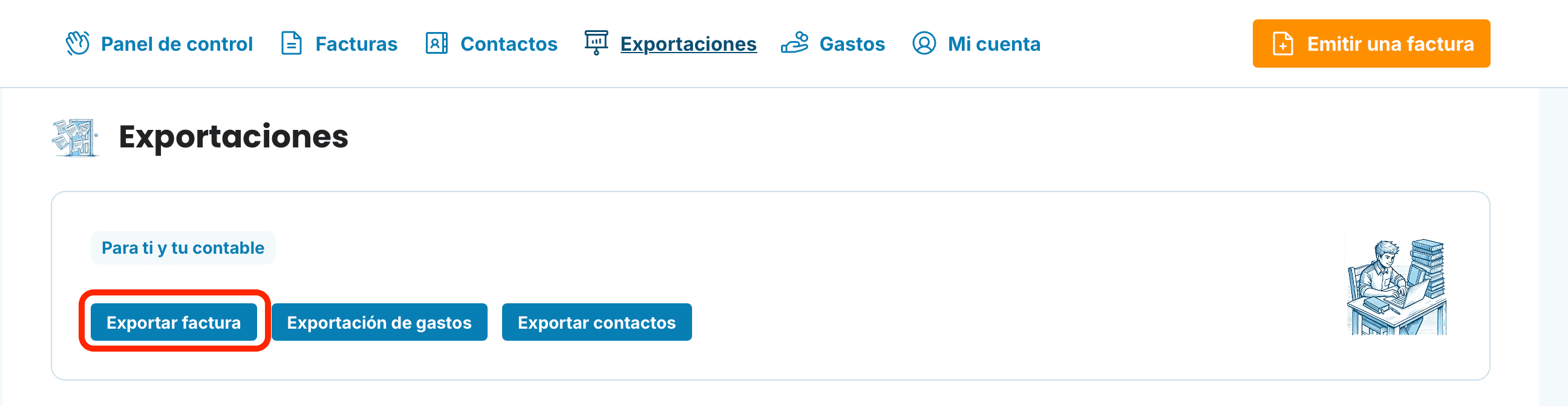 Exportar factura preview