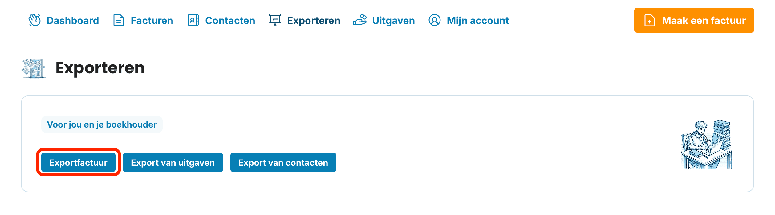 Exportfactuur preview