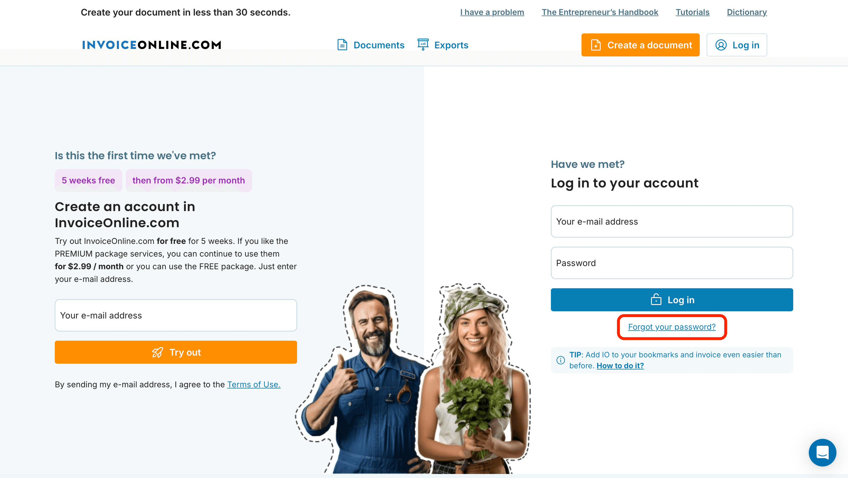 Forgot password preview