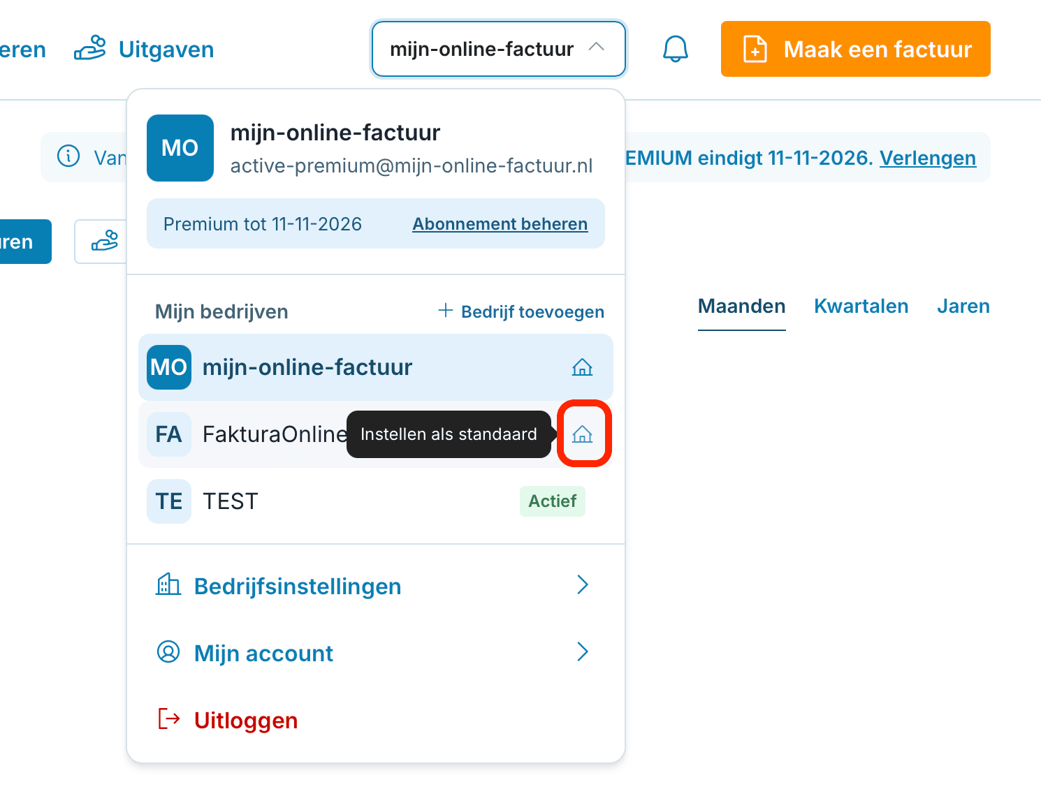 Instellen als standaard preview
