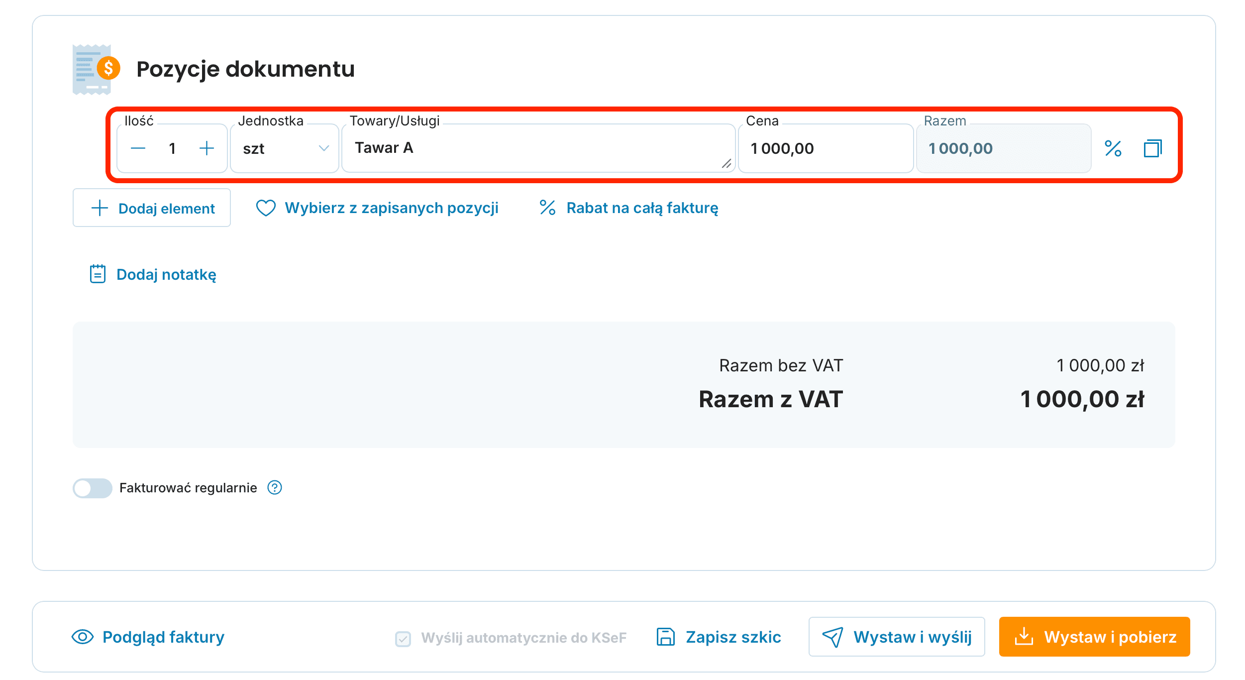 Jak wypełnić fakturę bez VAT preview