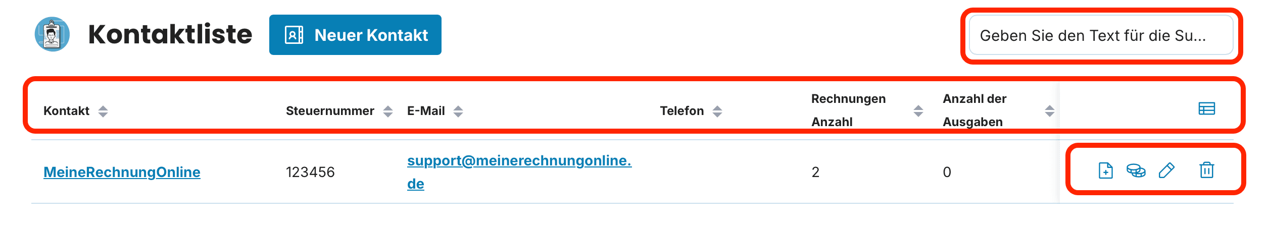 Kontaktverwaltung in der Übersicht preview