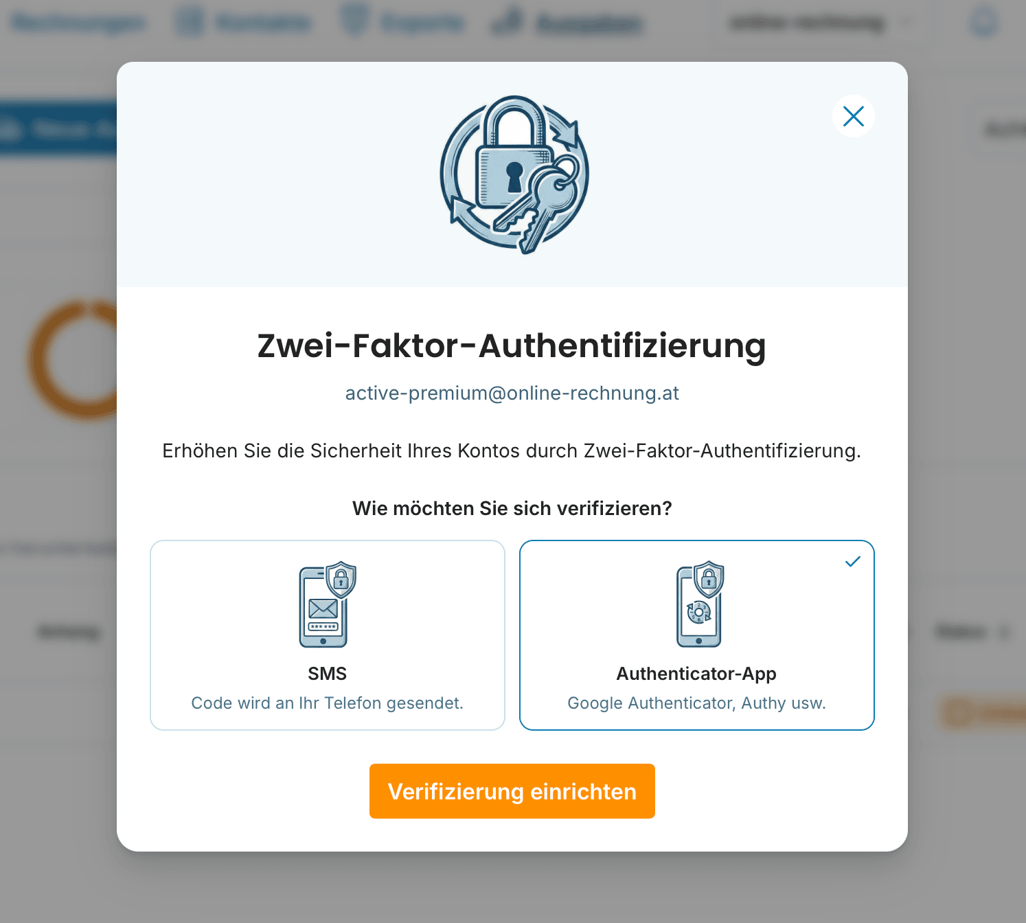 Methode Authenticator-App preview