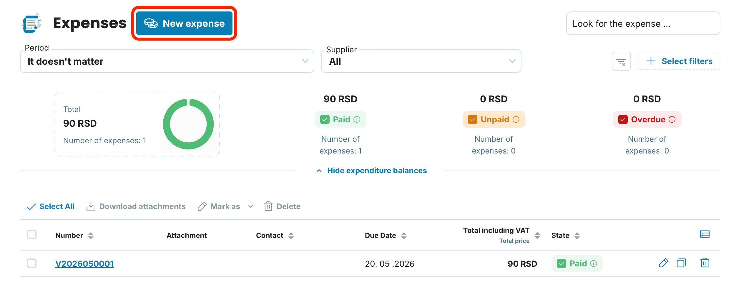 New expense RS preview