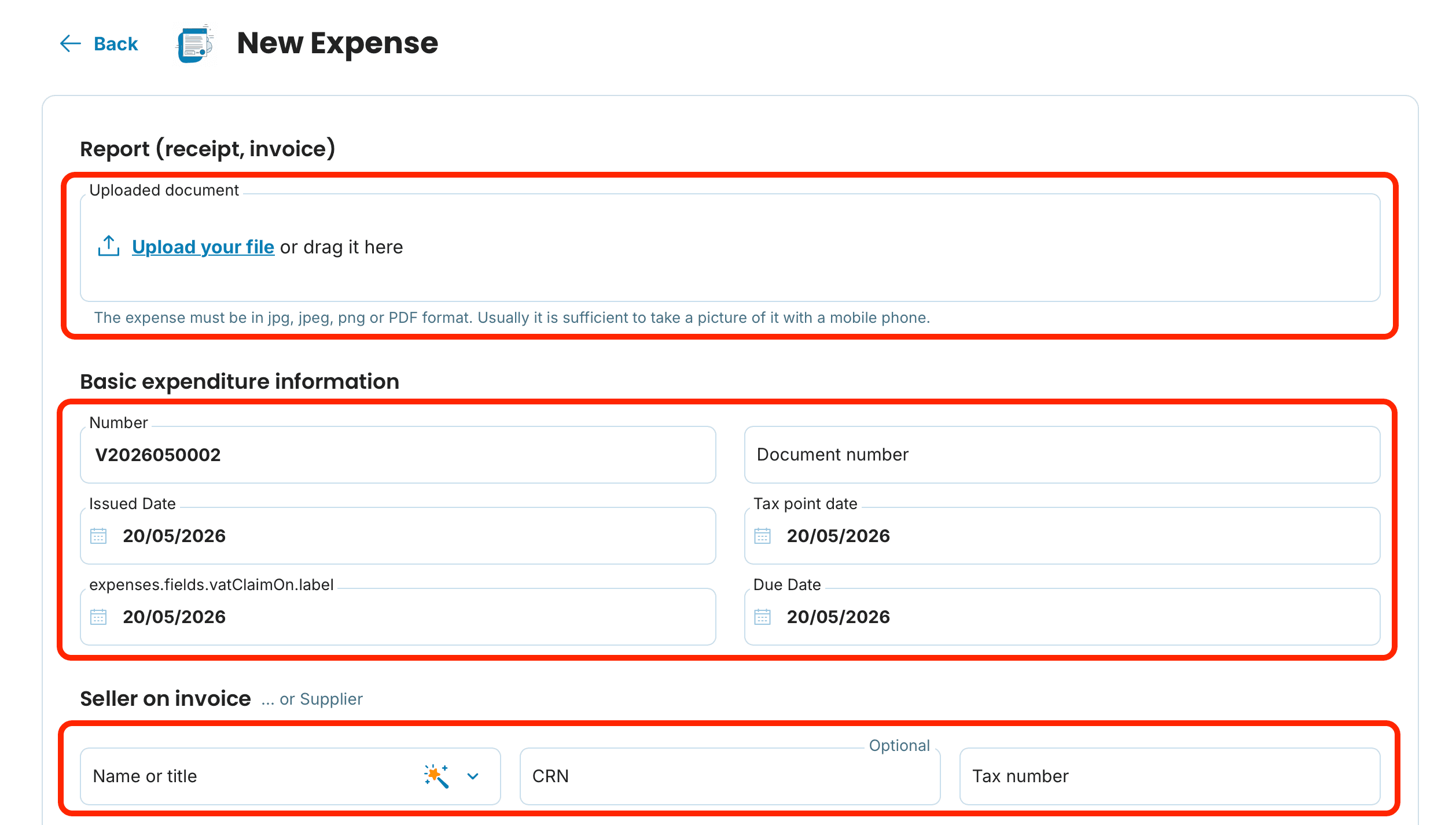 New expense form UK preview