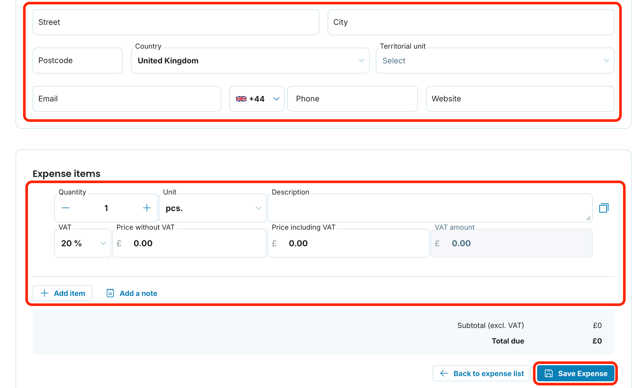 New expense form UK second part preview
