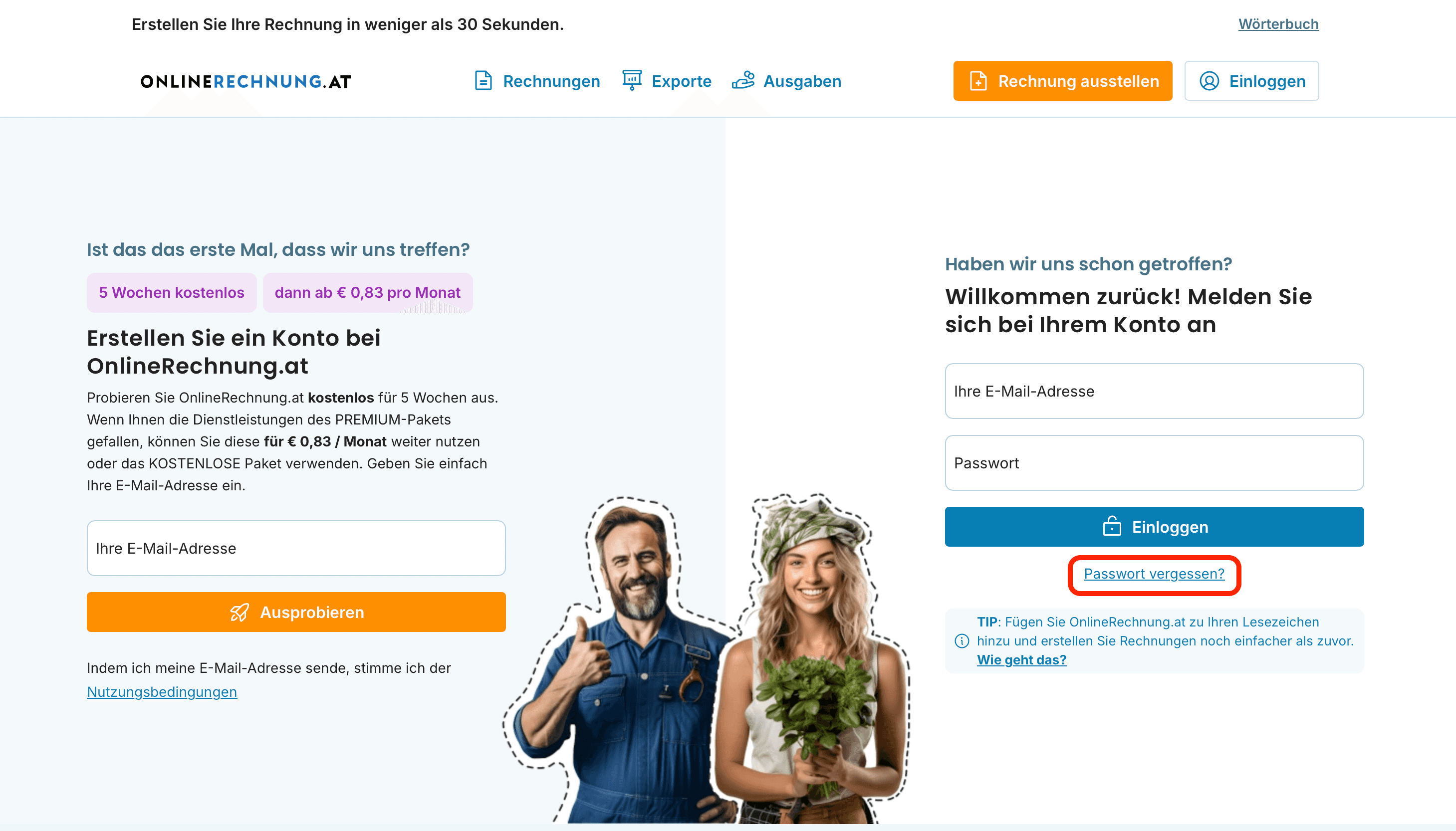 Passwort vergessen? preview