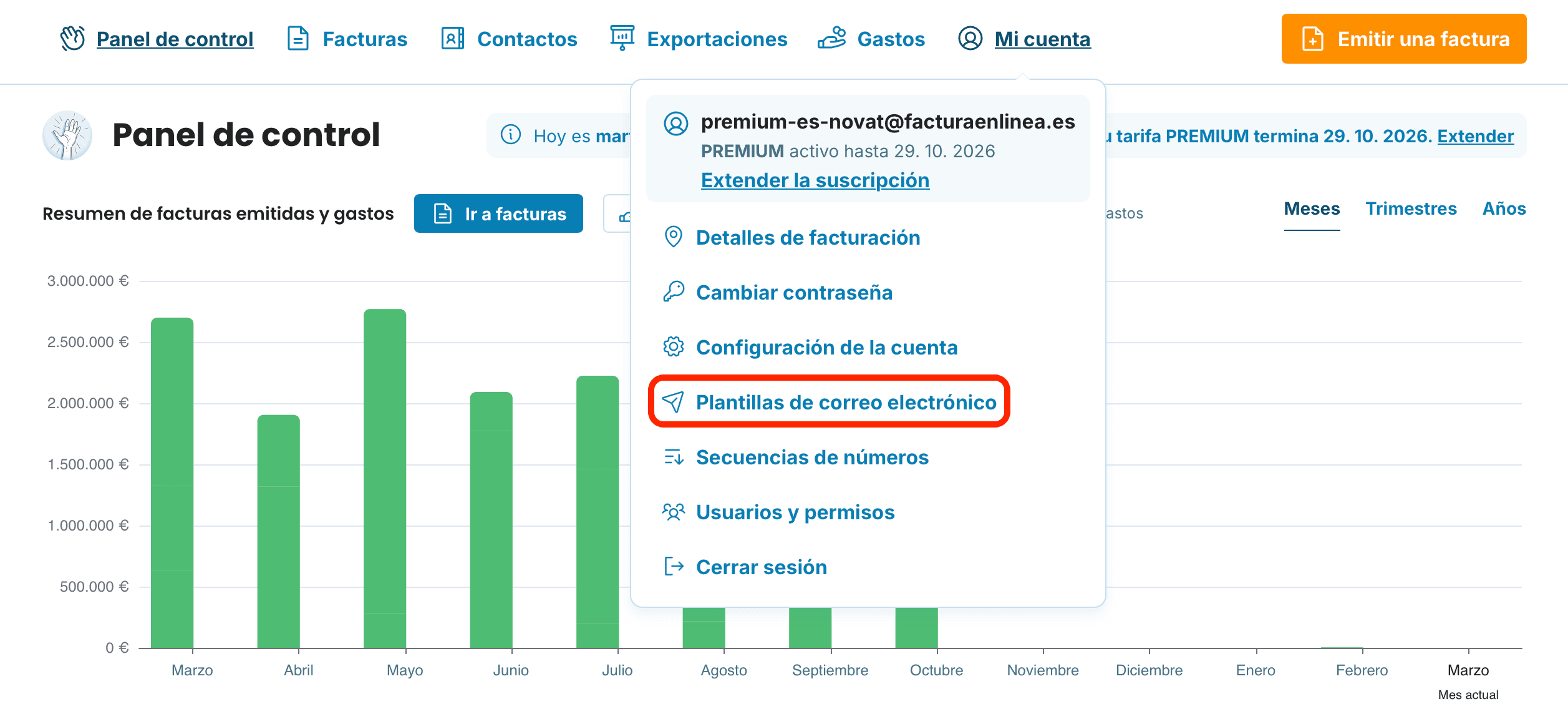 Plantillas de correo electrónico preview