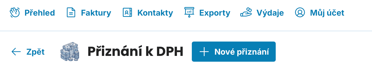 Přiznání k DPH - export - 3