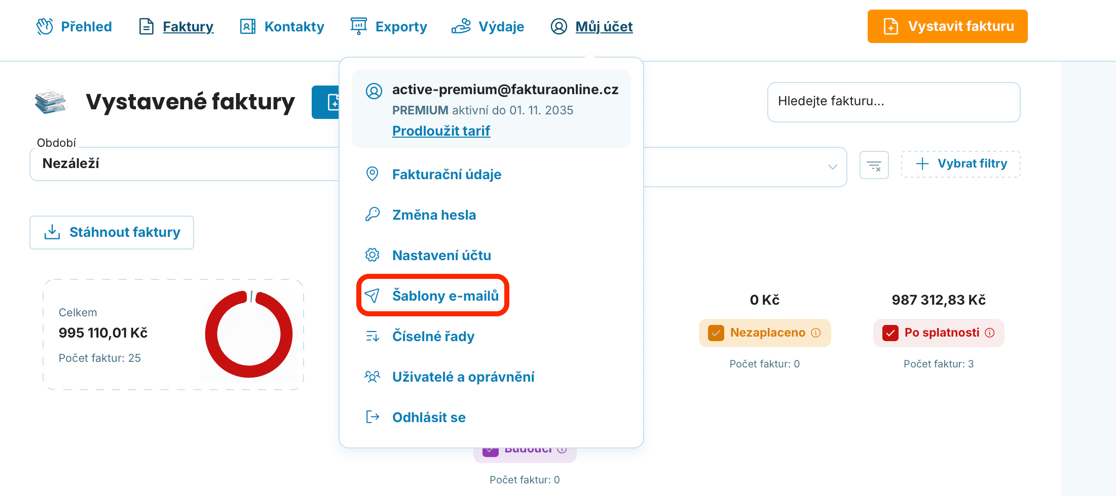 Šablony e-mailů preview