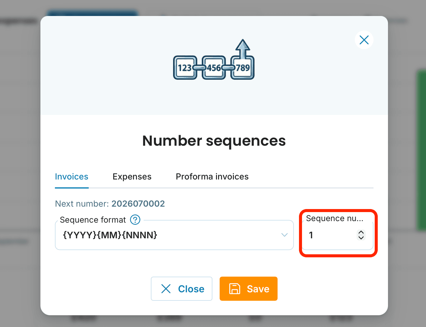 Sequence Number preview