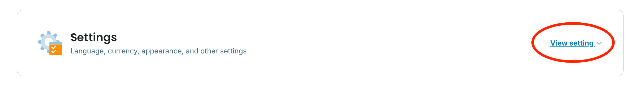 Settings preview