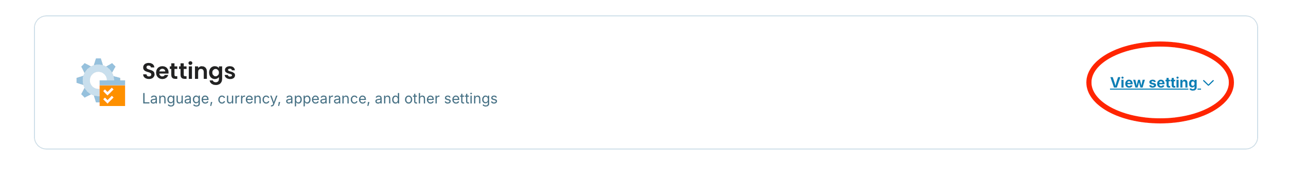 Settings preview