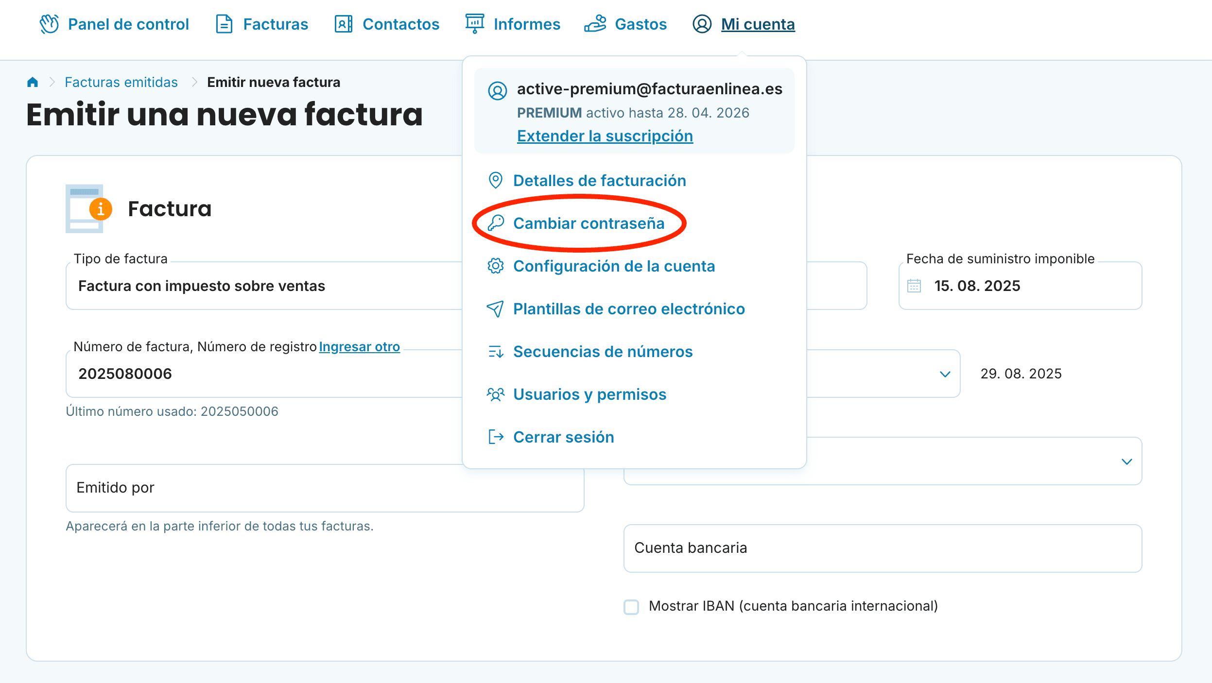 Cambiar tu contraseña