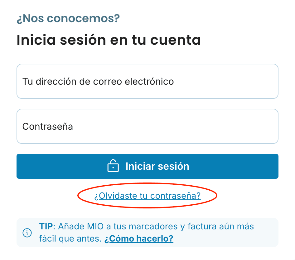Restablecer la contraseña