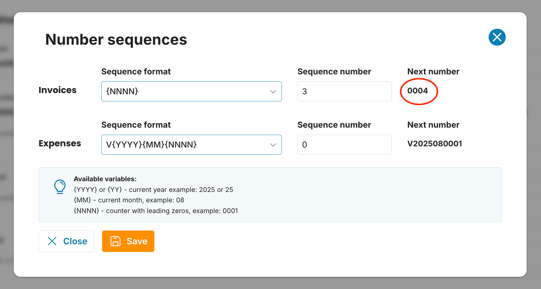 Invoice Number