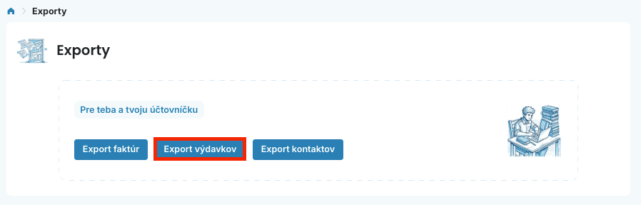 Export výdavkov