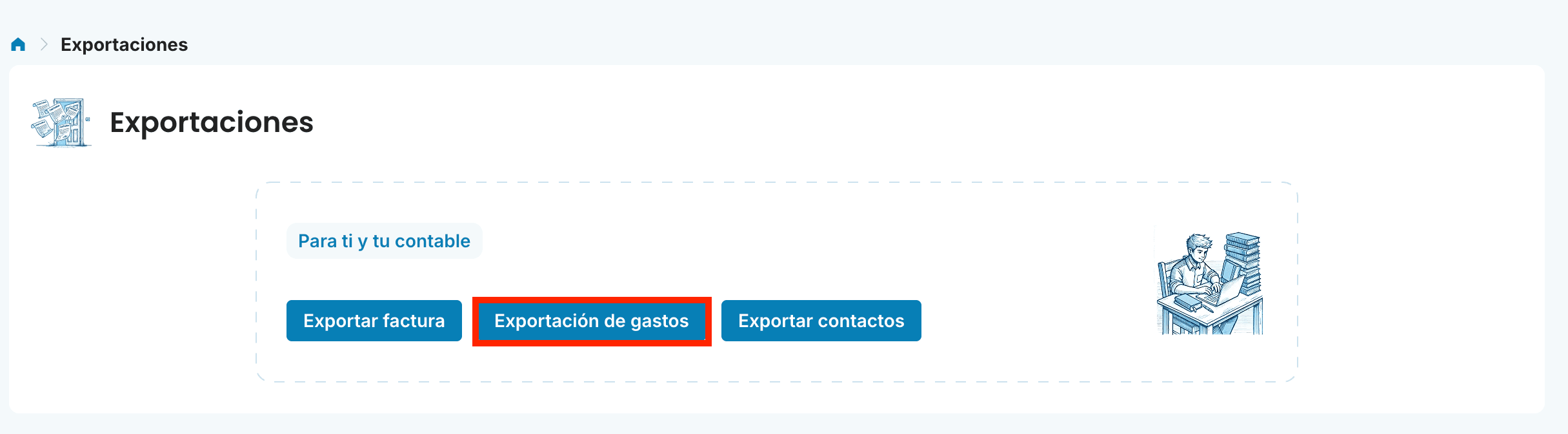 Exportación de gastos