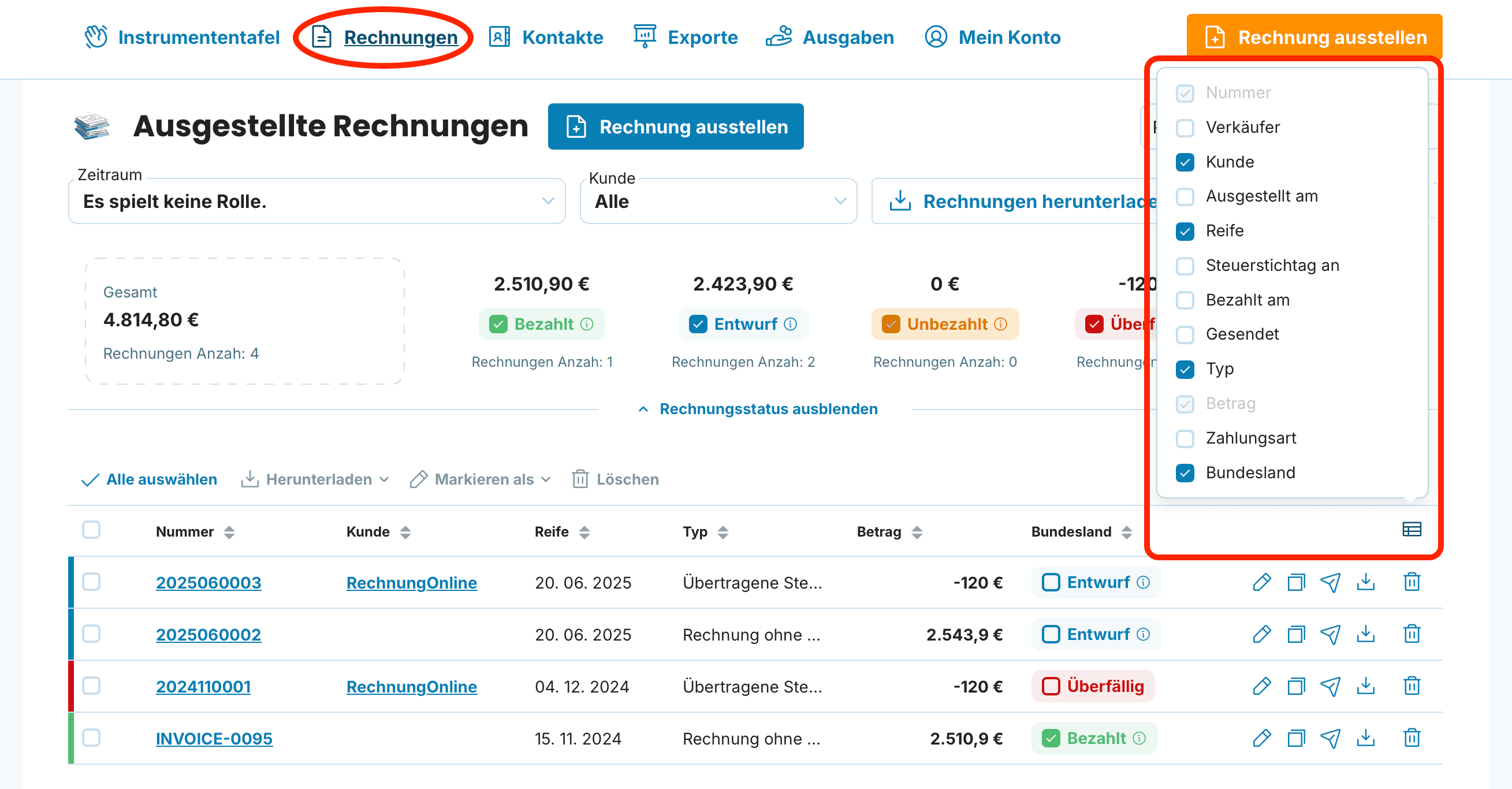 Spalten preview