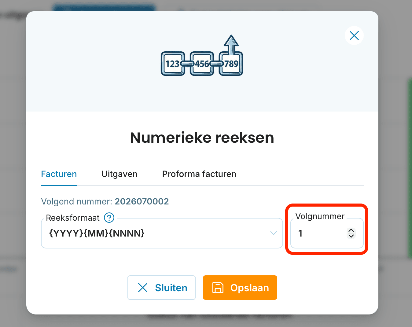 Volgnummer preview