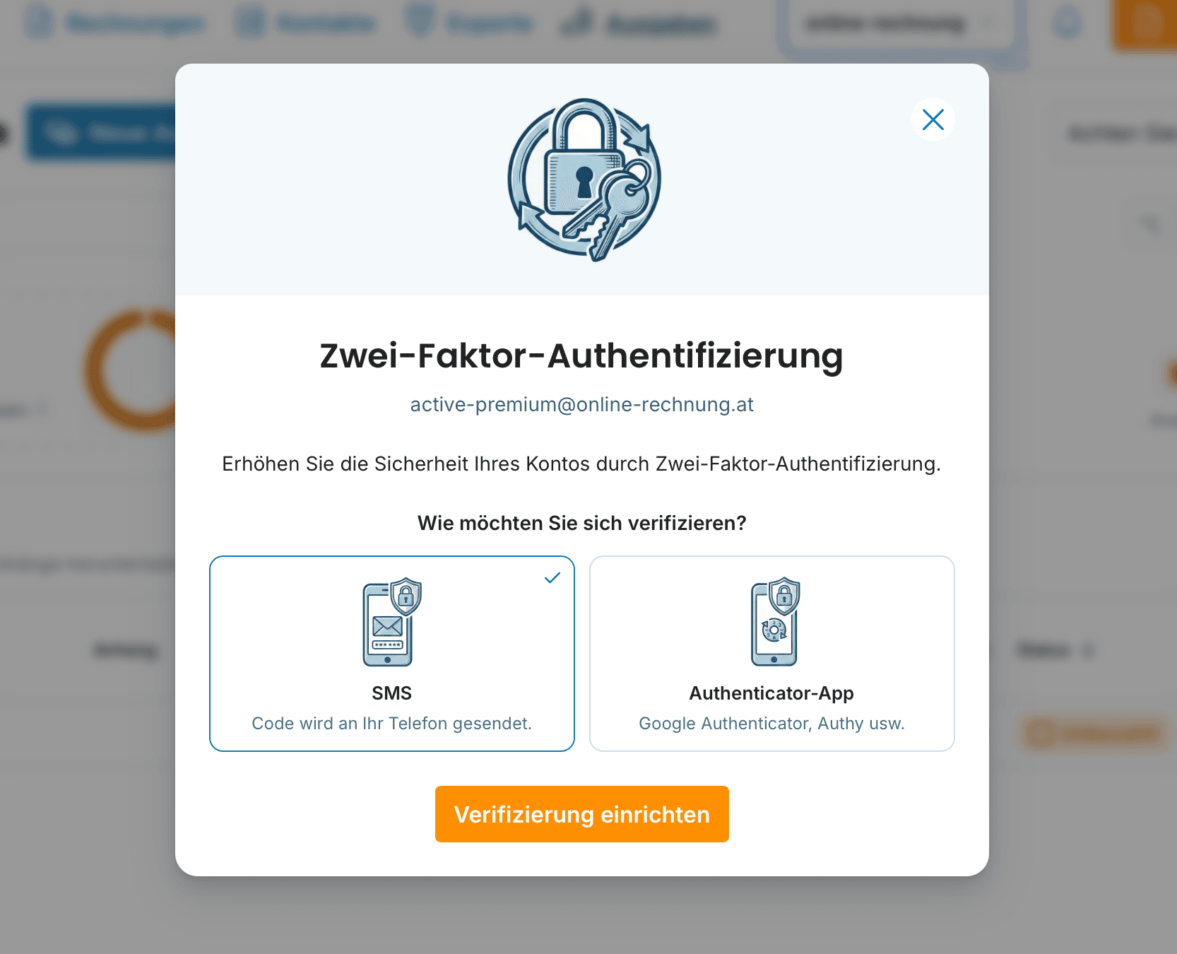 Wie möchten Sie sich verifizieren preview