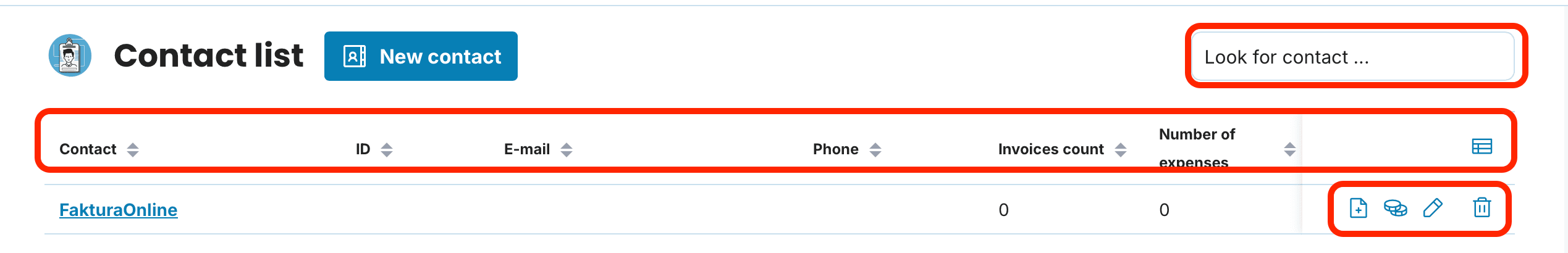 Working with the contact overview preview