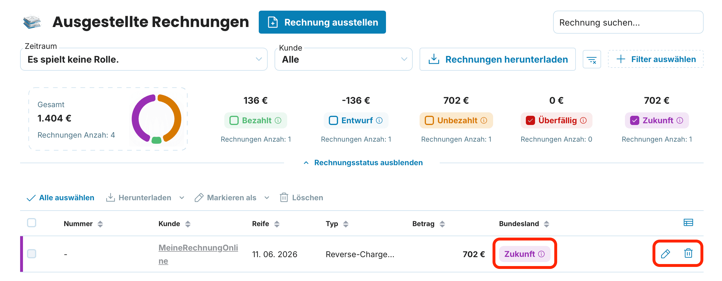 Zukünftige Rechnungen preview