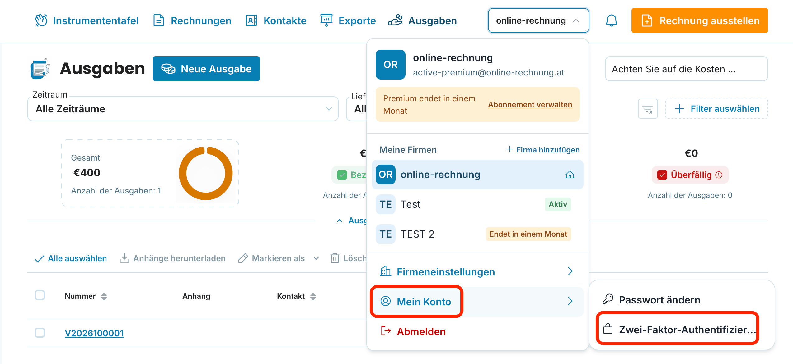 Zwei-Faktor-Authentifizierung preview