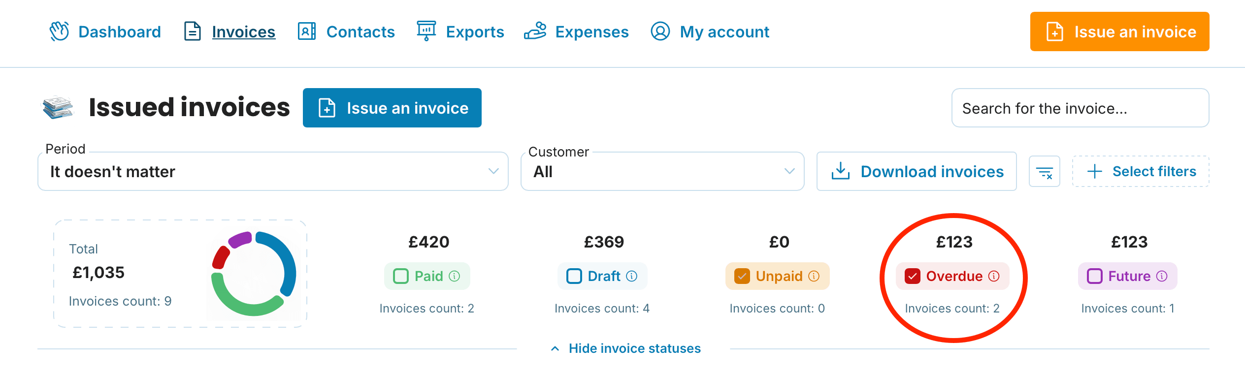 overdue invoice preview
